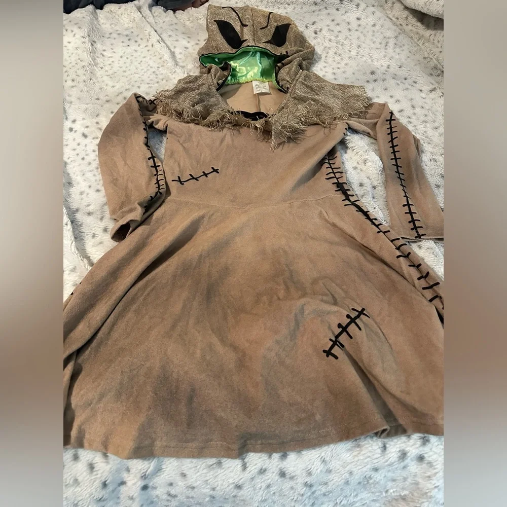 Disney The Nightmare Before Christmas Brown Costume with Green Lining - Picture 1 of 6